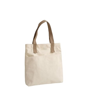 Sac fourre-tout en toile de coton grande capacité pour femme avec logo personnalisé, fermeture éclair et poignée d'épaule pour le shopping et les voyages - Product Image 1