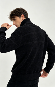 Conjunto a juego <span class=keywords><strong>de</strong></span> cuello alto acanalado negro para perro y dueño, adorable atuendo <span class=keywords><strong>de</strong></span> marca privada para amantes <span class=keywords><strong>de</strong></span> las mascotas - Product Image 2
