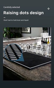 45*30*1cm noir tapis de barre anti-dérapant imperméable et tapis porte-gobelet tapis de bière Durable - Product Image 6