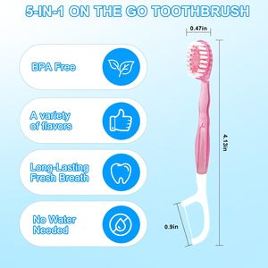 <span class=keywords><strong>Kit</strong></span> dentaire portable 5-en-1 en gros : <span class=keywords><strong>brosse</strong></span>, fil dentaire, dentifrice et 12 mini-brosses <span class=keywords><strong>à</strong></span> dents de <span class=keywords><strong>voyage</strong></span> - Product Image 4