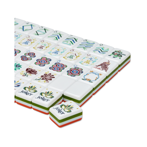 Mahjong Americano, 160 Fichas Acrílicas con Estampado de Leopardo y Tortuga, Plegable, Moderno, para Regalo - Product Image 4