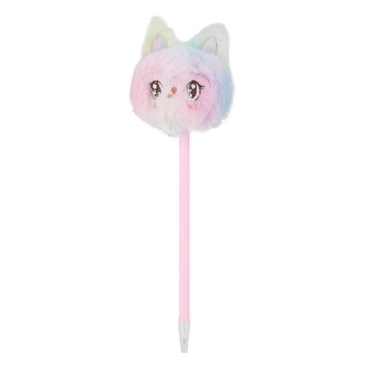 Pom Pom Top Cat Neuheit Kugelschreiber 1.0mm Schwarz Nachfüllung Pink PP Barrel Kugelschreiber