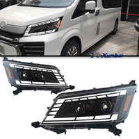 Kit de Actualización de Faros Delanteros con Lente de Proyector Dual Plug and Play para Toyota Hiace 2019-2022, Luz de Giro Secuencial Dinámica