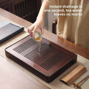 Conjunto Médio De Chá Kung Fu Com Armazenamento De Água Bandeja De Chá Retro Estilo Chinês Para Casa Mesa De Chá Gongfu Com Caixa De Armazenamento De Água - Product Image 2