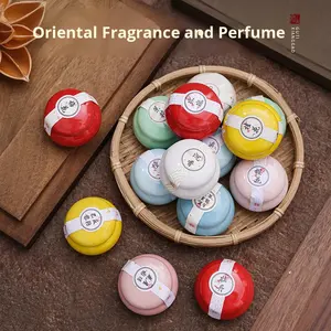 Baume solide en céramique de style ancien, parfum longue durée, parfum portable, aromathérapie classique, format échantillon pour hommes et femmes - Product Image 2