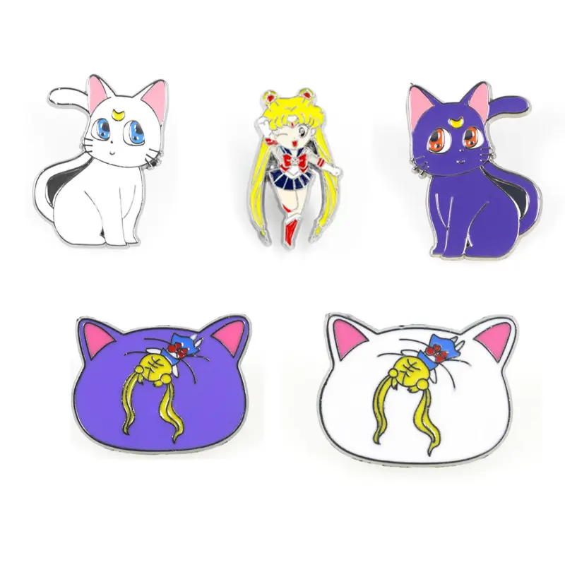 2022 Hot Selling Sailor Moon Brooch cartoon Pin Anime Hard Soft Pin Badge Metal Enamel Lapel Pins