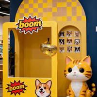 Étagères murales rotatives multicouches, style ColorClash, LED, étanches, personnalisables, fournitures complètes pour animaux de compagnie, vente au détail