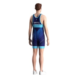 Combinaisons de lutte personnalisées en soie lisse, vêtements d'entraînement pour la compétition, couture plate, tissu extensible dans quatre directions - Product Image 6