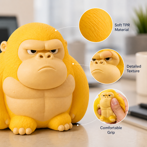 Giocattolo Squishy Gorilla Gigante all'Ingrosso, Scimmia Scimmialina in Schiuma PU a Lenta Risalita, Giocattoli Sensoriali Antistress per Alleviare lo Stress - Product Image 4