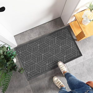 Tapis d'entrée antidérapants commerciaux avec fonction de raclage efficace du sable et de contrôle de la poussière, support en caoutchouc durable - Product Image 2
