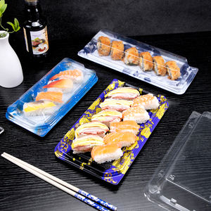 Caja de <span class=keywords><strong>Sushi</strong></span> Comercial para Llevar, Estilo Japonés, de un Solo Uso, con Tapa Alta Transparente, Impresa, Rectangular - Product Image 4