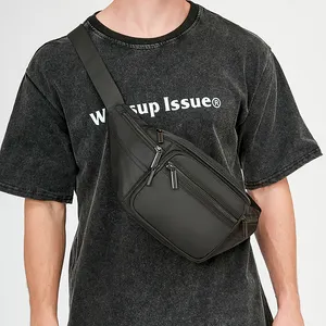 New Fashion Single Shoulder Bag Herren Wasserdichte Brusttasche Schwarze Brusttasche