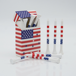 T-shirts de golf personnalisés en bambou biodégradables et écologiques T-shirts de balle de golf rayés de taille différente personnalisés 2 3/4 "3 1/4" - Product Image 6