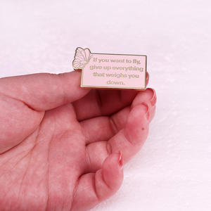 Пользовательские Toni Morrison известный писатель Цитата значок брошь, если вы хотите летать сувениры логотип корпоративные рекламные деловые подарки - Product Image 2