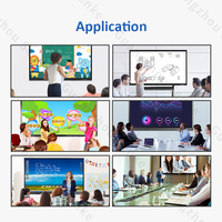 Tableau de classe intelligent 75 86 98 110 pouces 4k écran lcd écriture fluide multi-touch tableau blanc interactif écran plat pour l'enseignement