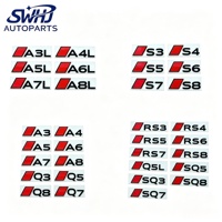 Nuevo Emblema 3D para Maletero Trasero de Coche, Adhesivo con Letras para AUDI Serie A S RS Q SQ, Reemplazo del Logotipo TFSI
