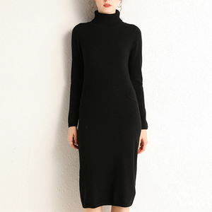 FMI Dolcevita Mid-Lunghezza Slim 100% Puro Cashmere Knit Maglione <span class=keywords><strong>Lungo</strong></span> del <span class=keywords><strong>Vestito</strong></span> - Product Image 5