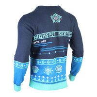Herbst-Weihnachts-3D-Pullover für Herren mit Rentier-, Schneeflocken- und Baum-Muster, Jacquard-Strick aus Acryl, Rundhalsausschnitt, für Feiertage und Partys, Großhandel