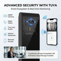 Caméra de visiophone numérique HD WiFi Tuya 2026 avec empreinte digitale, entrée sans clé, serrure de porte intelligente Ttlock pour porte en aluminium ou en acier, sécurité domestique