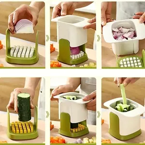Zenidoo Multifunctional Manual Stainless Steel Cucumber <b>Potato</b> Slicer Household Hand Pressure Onion Dicer Easy Tools Vegetable - Product Image 4