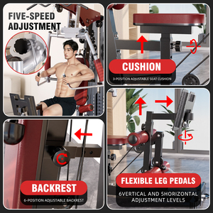 Équipement de musculation multifonctionnel pour la maison, structure en acier multi-stations, équipement de fitness intégré DZ116 Un - Product Image 2