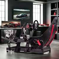 Simulateur profil aluminium volant personnalisé Cockpit simulateur de jeu de conduite superbe Cockpit avec vraie chaise course