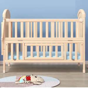 Cunas <span class=keywords><strong>de</strong></span> bebé <span class=keywords><strong>de</strong></span> madera maciza multifuncional ajustable portátil <span class=keywords><strong>de</strong></span> alta calidad, mosquitera, cómoda cama para dormir infantil - Product Image 1