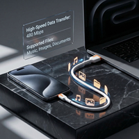 Câble de charge rapide USB vers Type C 60W, câble de données épais et souple tendance pour iPhone 15 16 17 Samsung