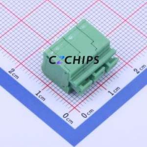 KF236-5.0-3P Spring Terminal Block Through hole Component (THT),P=5mm Connector 1x3P 5mm Green 3P - Product Image 2