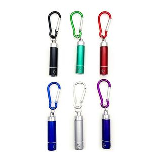 Promotion Mini Plastic Carabiner Keychain <b>Flashlight</b> with Custom Logo <b>LED</b> Zoom <b>Flashlight</b> IP55 Rated 1W 20-35 Lumens Camping Use - Product Image 1