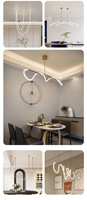 Commercial intérieur 360 ° rond néon bande lumineuse luxe décoratif rond pendentif lumière salon 10 M/rouleau