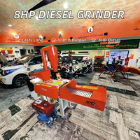 Nouveau broyeur à maïs et à herbe diesel 8HP YSDCNC, capacité de 1 à 3 tonnes/h, garantie 1 an, modèle YSD-ZC003