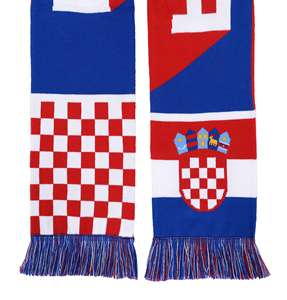ผ้าพันคอโครเอเชีย ผลิตจากอะคริลิกถักแบบ HD น้ำหนักเบา เป็นมิตรกับสิ่งแวดล้อม สำหรับกีฬาฟุตบอลประจำชาติระดับโลก ฤดูใบไม้ร่วง - Product Image 4