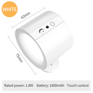 LED <strong>Wall</strong> Sconces <strong>Battery</strong> Operated Rechargeable Wireless Lights 360&deg;Rotation Magnetic Cordless <strong>Wall</strong> <strong>Lamps</strong> for Bedroom Bedside - Product Image 2