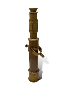 Télescope classique vintage en laiton de 10 pouces avec pare-soleil et trépied en bois, jumelles maritimes antiques artisanales - Product Image 2