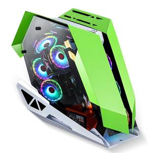 Boîtier d'ordinateur ATX Mid Tower transparent pour jeux, avec verre trempé panoramique double face, refroidissement ARGB, Cross Border Bumblebee - Product Image 1