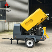 Compresseur à vis industriel lubrifié au diesel 5m³/min 185CFM Haute pression 8 bars Faible consommation de carburant Pompe moteur portable