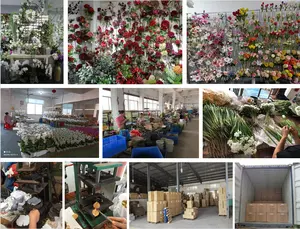2024 neue Lieferung Hochzeitsblumen DIY natürlicher Rattan-Kranz künstliche Sahne und rosa Herzkrans 45 cm
