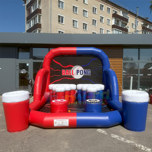 Outdoor giant carnival party interactive IPS sports <b>inflatable</b> beer pong games with spotlights - Product Image 1