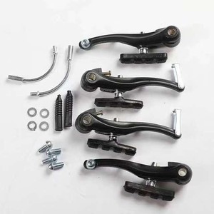 Ensemble d'étriers de frein V pour vélo de montagne, avec plaquettes en composite métallique, freinage mécanique réglable, corps en aluminium forgé - Product Image 1