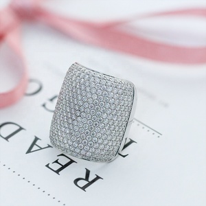 VVS1 Melee Moissanite elmas gümüş bant yüzük toptan fiyat büyük düğün Band - Product Image 2