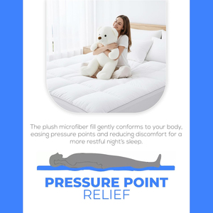 Cubrecolchón Extra Grueso y Refrescante, Protector <span class=keywords><strong>de</strong></span> Colchón Acolchado Suave que Reduce el Dolor, Alternativa <span class=keywords><strong>de</strong></span> Plumón, Parte Superior Acolchada - Product Image 6