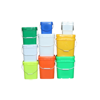 Seau en Plastique de Qualité Alimentaire 1L Transparent, avec Poignée et Couvercle, Baril en Plastique à Vendre