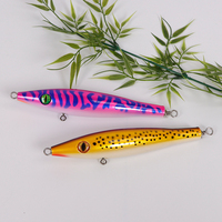 Leurre artificiel dur en bois de 77g et 22cm pour la pêche en eau salée, leurre minnow pour la perche et la truite