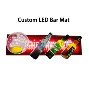 H Custom LED Bar Runner With Free Design Waterproof PVC Luminous Bar Mat OEM Control BAR Led Mat LED Bar Mat Inductive Switch