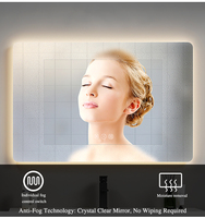 Module de commande tactile 3 touches DC12V 60W avec haut-parleur intégré, variateur de musique, interrupteur pour miroir de maquillage LED anti-buée IP54