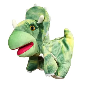 Wholesale Dinosaur Plush Hand Puppets Lifelike Triceratop Tyrannosaurus Rex Tiger Hand Puppets For Kids Adults Muppets