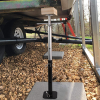 Cales de stabilisation robustes de 5000 lb en acier thermolaqué noir pour camping-car et remorque, réglables de 19 à 47 pouces
