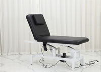Table de massage électrique à deux moteurs en cuir PU, design mobile, idéale pour usage commercial en salon – Meilleure vente