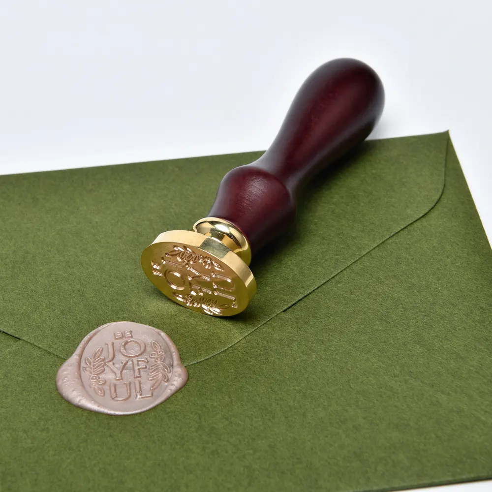 Wax Seal Stamps Polish Brass Heads Wooden Sealing Wax Handle For Invitation Wedding